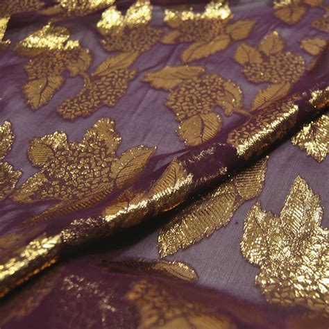 stretch metalic vine silk fabric|metallic fabric for sale.